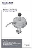 SST Pump for Thin Liquids | Manual 01791