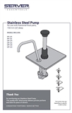 SST Pumps for Food Pans | Manual 01795