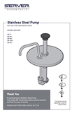 SST Pumps for Insets | Manual 01796
