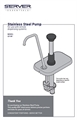 SST Remote Dispensing Pump | Manual 01884