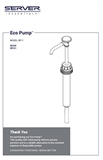 Server Eco Pump | Manual 01914