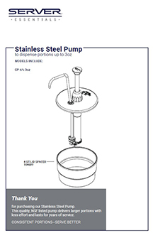 Stainless Steel Pump A-CP-6 1-2 3Oz | Manual 104800