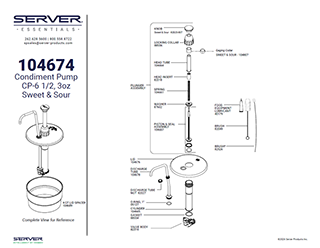 Condiment Pump 104674_CP-6 1-2 3oz