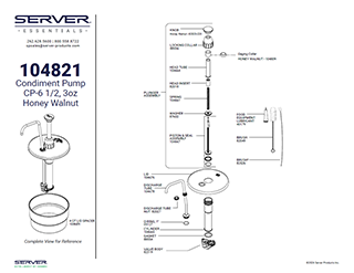 Condiment Pump 104821_CP-6 1-2 3oz
