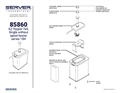 EZ-Topper Single w/o Spout Warmer 85860 | Parts List