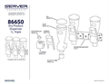 Dry 1L Triple Wall Mount Dispensers 86650 | Parts List