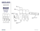 Dry 2L Triple Wall Mount Dispensers 86660 | Parts List