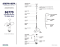 SST TP-200V Slim Fountain Pump 86770 | Parts List