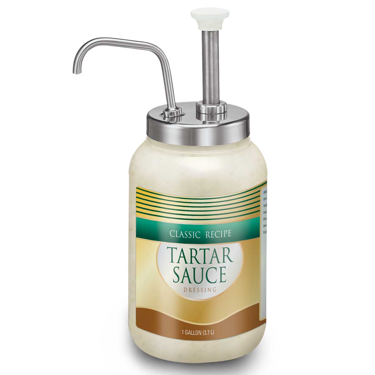 Stainless Steel Condiment Pumps for Wide-Mouth Gallon Jars - Server
