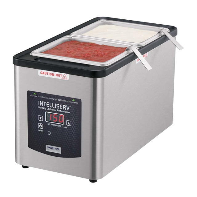 IntelliServ Warmer with 2 1/6-size pans and serving ladles  (sold seperately)