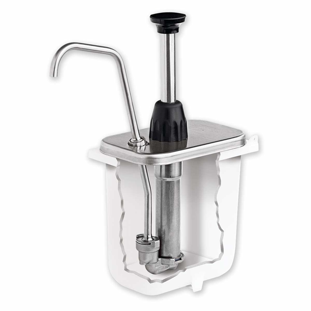 2 Qt Fountain Jar Pump 2 oz | Stainless Steel