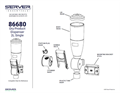 Dry 2L Wall Mount Dispenser 86680 | Parts List