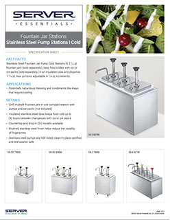 Fountain Jar Cold Stations | Specs 02020