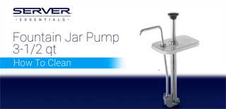 Fountain Jar Pump 3-1/2 qt – How to Clean