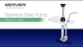 How to assemble a Server Products stainless steel pump. 